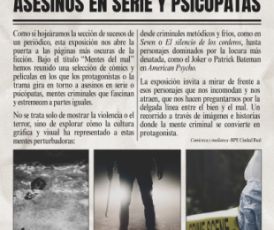 Imagen de la Exposición temática: “Mentes del mal: asesinos en serie y psicópatas”
