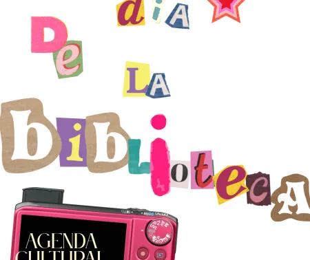 cartel anunciando actividades de dia de la biblioteca