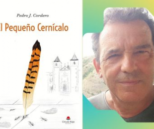 Portada del libro El pequeño cernícalo e imagen de Pedro J. Cordero