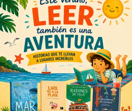 cartel de la exposicion Este verano leer...