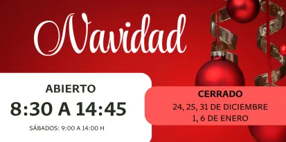cartel nuevo horario navideño