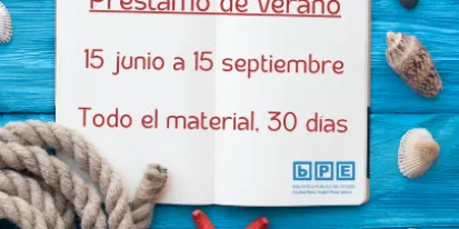 Cartel de préstamo de verano 2026