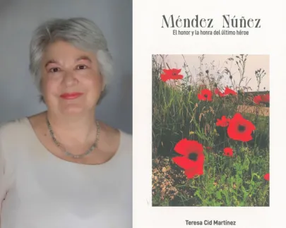 Imagen de Méndez Núñez y su libro