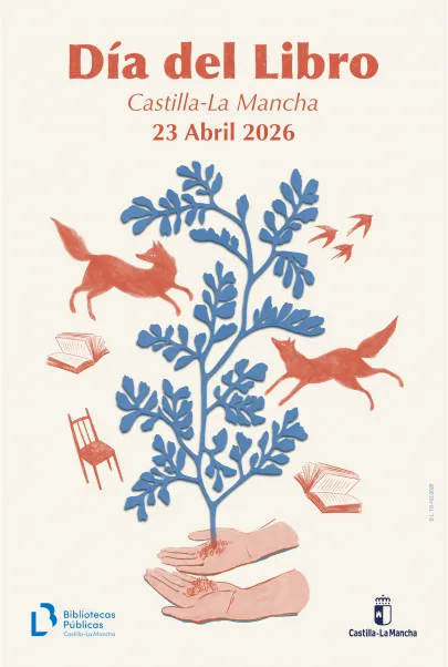 cartel dia del libro de Castilla- La Mancha