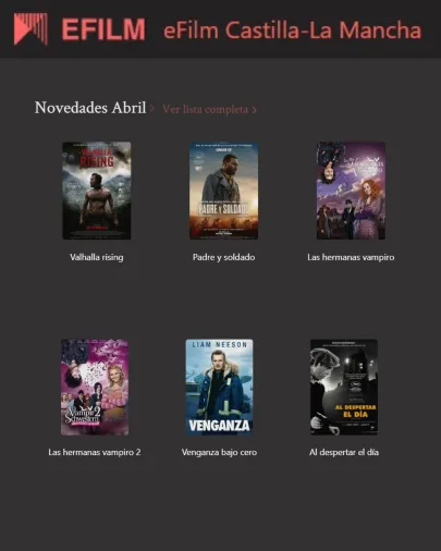 Imagen de las novedades de abril en eFilm