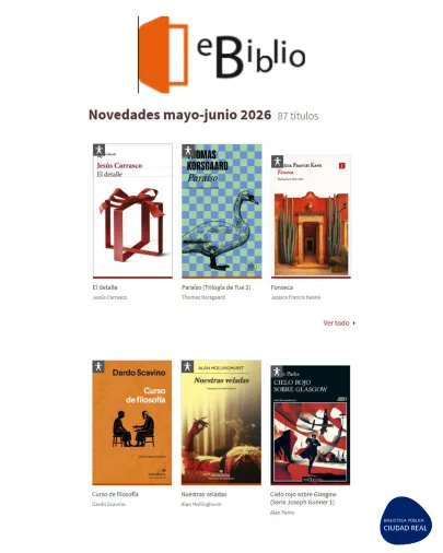 Imagen de las Novedades eBiblio mayo-junio