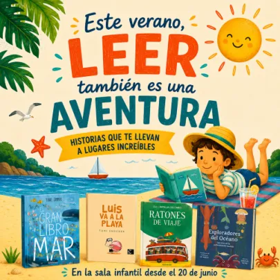 cartel de la exposicion Este verano leer...
