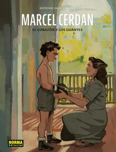 Portada del cómic Marcel Cerdan: el corazón y los guantes
