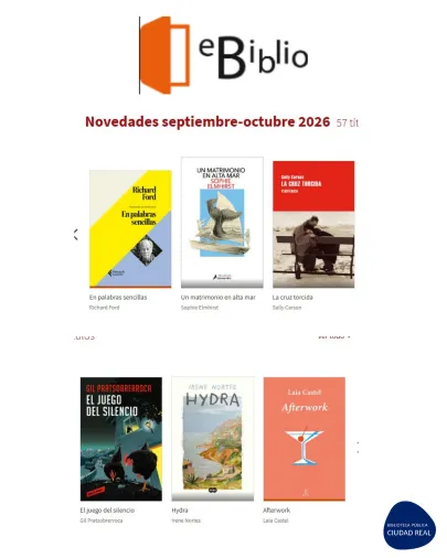 Imagen de las Novedades eBiblio septiembre-octubre